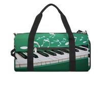 Borsa da palestra verde e bianca con tasti di pianoforte, borsa da palestra per donne e uomini, borsa da palestra con scomparto per scarpe borsa da palestra riutilizzabile, mini borsa da palestra
