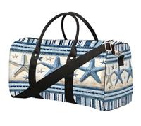 Borsa da palestra vintage con stelle marine, per uomini e donne, impermeabile, pieghevole, da viaggio, leggera, da portare con sé, per la notte, per allenamento in ospedale