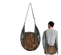 Borsa da pallavolo per palline, borsa a rete per pallone da calcio con organizer da tasca con cerniera | Sport Equipment Storage Net Pack riutilizzabile a spalla singola per foo