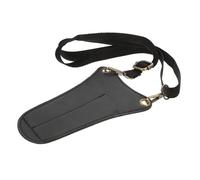 Borsa da Parrucchiere in Cuoio Nero per Forbici e Clip | Custodia Accesso Mani Libere, per Barbershop e Salone, Strumenti Sempre Ordinati a Portata di Mano