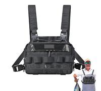 Borsa da pesca a mosca,Borsa da petto esterna | Giacca leggera per attrezzatura da pesca e accessori da jogging per attività all'aperto come fitness, ciclismo, escursionismo, caccia, Nero , Se