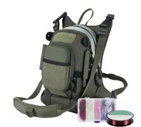 Borsa da pesca a mosca per attrezzatura da pesca e | Borsa da pesca a mosca di grande capacità, per acqua salata, lago interno, fiume, all'aperto, campeggio, costa marina