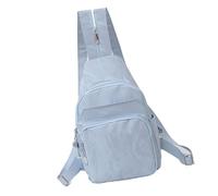 Borsa da petto con tracolla regolabile piccolo zaino stile cinese borsa a tracolla, Blu, Bohemian