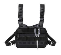 Borsa da petto multiuso, con imbracatura strategica per il torace, imbracatura per radio e tracolla, comoda borsa da combattimento per caccia all'aperto