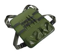 Borsa da Petto per Strumenti da Taglio, Cuoio Verde, Multi Tasche | Organizer Portatile con Cinghia Regolabile, Scomparti Dedicati per Tagliacapelli, Forbici e Pettini, Uso in Salone