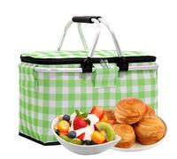 Borsa Da Picnic Isolata - Borsa Da Picnic Isolata | Cestini Da Picnic In Tessuto Cationico | Cesto PortaPicnic Alimentare | Cestini Da Picnic Pieghevole A prova di perdite Per I Viaggi E