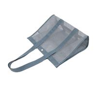 Borsa da piscina da donna, pieghevole, grande, in rete, per la spesa, riutilizzabile, per viaggi, crociera, barca, resort, picnic, vacanze all'aperto, Grigio, Refer to description