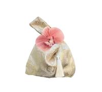 Borsa Da Polso Con Nodo Borsa da polso con nodo Borsa da pranzo con pendente a fiori Borsa for cosmetici Borsa con nappa Borsa for piccoli oggetti Accessori cheongsam Borsa Da Polso Da Donna(Champagne