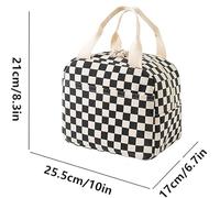 Borsa Da Pranzo Isolata Da 1 Pezzo E Borsa Da Tavola Da 1 Pezzo, Materiale In Velluto A Coste, Design Impermeabile E Termoisolante, Custodia Portatile, Borsa Da Pranzo Per Picnic In Movimento.