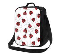 Borsa da pranzo Ladybug per bambini adulti riutilizzabile isolata resistente all'acqua Picnic Scuola o viaggio