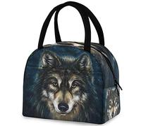 Borsa da pranzo riutilizzabile per pittura digitale con testa di con tasca frontale chiusura a cerniera Borsa termica termica isolata per lavoro Picnic Viaggi Spiaggia Pesca