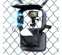 Borsa da recinzione con ventola di raffreddamento e paralume per Insta360 | Game Changer Kit di montaggio Recinzione Telefono Cellulare Mountg Gamechanger Streaming Kit con Ventola per Baseball Tennis