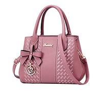 Borsa da sci classica europea e americana alla moda media madre borsa tote, rosa, Taglia unica