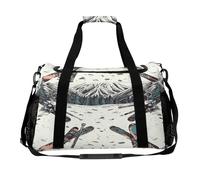 Borsa da sci con set di attrezzi, spallacci regolabili, doppie cerniere, borsa tote con grande capacità e multifunzione, borsa da viaggio per donne, viaggi, palestra, fine settimana.