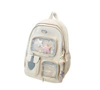 Borsa Da Scuola Capacità Per Studenti Zaino Alla Estetica Coreana Con Tasche Trasparenti Display A Spilla Zaino Casual Per Adolescenti