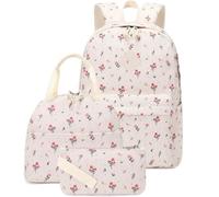 Borsa da scuola estetica for ragazze, set di zaini carini con portafoglio a tracolla