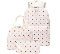 Borsa da scuola estetica for ragazze, set di zaini carini con portafoglio a tracolla