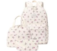 Borsa da scuola estetica for ragazze, set di zaini carini con portafoglio a tracolla