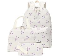 Borsa da scuola estetica for ragazze, set di zaini carini con portafoglio a tracolla