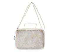 Borsa da scuola per studenti Donne Itabag Crossbody Stili Giapponesi Spalla Trasparente Messaggeri Per Pin Display Donne Itabag Spalla Trasparente Tracolla Giapponese Per La Scuola, bianco, One Size