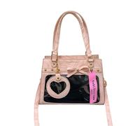 Borsa da scuola trasparente Itabag per studenti in pelle PU a tracolla in stile giapponese borsa a tracolla uniforme per display pin grande capacità Itabag Clear Pin Display borsa a tracolla, A, One