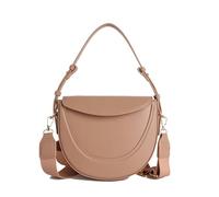 Borsa da sella, elegante, in pelle PU, borsa a tracolla grande, con tracolla regolabile, borsa a tracolla per donne, per spostamenti quotidiani e viaggi, Beige, 22*19*7cm