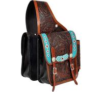 Borsa da sella per cavalli Western Trail Tooling in vera pelle in pelle di mu...