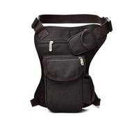 Borsa Da Sella Per Moto/Borsa Posteriore Marsupi Marsupio Leg Pack Uomo Cintura Bicicletta E Moto Cintura Porta Soldi Marsupio Uomo Tela Drop Borsa Da Moto(Coffee)