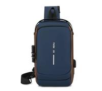 Borsa Da Sella Per Motocicletta Multifunzione Anti-tracolla Da Uomo A Tracolla Da Per Viaggio A Tracolla Da Petto Da Messenger Borsa portautensili moto(Blue A)