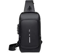 Borsa Da Sella Per Motocicletta Multifunzione Anti-tracolla Da Uomo A Tracolla Da Per Viaggio A Tracolla Da Petto Da Messenger Borsa portautensili moto(Black 1)