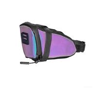 Borsa da sella riflettente per bicicletta, 0,3 l, compatta, per mountain bike e bici da strada, impermeabile, con ampia apertura e scomparto interno in rete