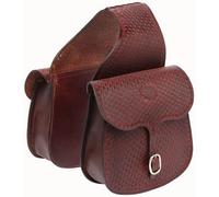 Borsa da sella timbro cestino olio scuro liscia 12"x12"
