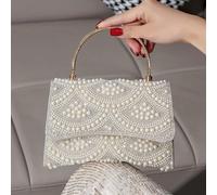 Borsa da sera con perle false, elegante e alla moda, adatta per diverse occasioni, borsa da sposa perfetta per feste, matrimoni, balli, cene/banchetti, da abbinare a abiti da sposa, abiti da cerimonia
