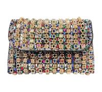 Borsa da sera da donna, borsa da sera glitterata da donna, borsetta portatile con strass, pochette per compleanno, Capodanno, Natale, Pasqua, Colorato 2, Refer to description