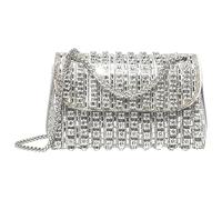 Borsa da sera da donna, design di lusso, con strass morbidi, per donne, fidanzata, madre, moglie, Argento, Refer to description