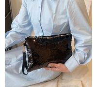 Borsa Da Sera Decorata Con Paillettes Scintillanti, Dal Design Glamour, Elegante E Raffinata, Nero Funky, Con Stella, Perfetta Per Signore, Amanti, Promozioni, Feste E Matrimoni, Cena Nuziale, Adatta