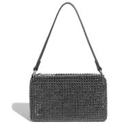 Borsa da sera di lusso con strass e perle for donna | Borsa scintillante for spettacoli teatrali | Elegante borsa a tracolla for cena e feste Per Festa, Shopping E Viaggio(Grey)