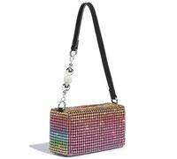 Borsa da sera di lusso con strass e perle for donna | Borsa scintillante for spettacoli teatrali | Elegante borsa a tracolla for cena e feste Per Festa, Shopping E Viaggio(Brown)