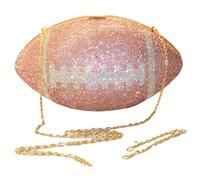 Borsa da sera generica a forma di calcio, grande capacità, con strass, alla | Pochette a forma di calcio, grande capacità, con strass, alla moda, con catena a tracolla, borsa a tracolla alla moda