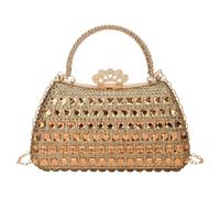 Borsa da sera multiuso con strass Corona con pochette in cristallo | Borsa con diamanti Tracolla a catena staccabile Glitter scintillanti Festa Prom Banchetto di nozze Manico superiore