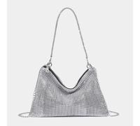 Borsa Da Sera Quadrata Con Decorazioni Di Strass Lucidi Luccicanti E Paillettes, Elegante E Exquisite Con Una Lussuosa Atmosfera Tranquilla, Perfetta Per Festa, Matrimonio, Ballo, Cena, Abbinabile Per