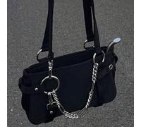 Borsa da spalla gotica punk retrò stile B2Y con decorazione a catena metallica, stile dark gothic alla moda Tagli UnicaColoratoNylon