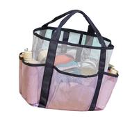Borsa da spiaggia a doppio strato Borsa da doccia portatile da viaggio Articoli da toeletta da nuoto per dormitorio Bagno Doppio strato Doccia Spiaggia Bagno Bagno Nuoto Storage, Viola, Bellezza di