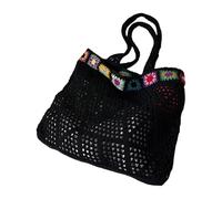 Borsa da spiaggia alla moda per le donne a spalla elegante ascella borsa alla moda lavorata a maglia da donna per tutti i giorni in spiaggia casual vacanza spalla alla moda, Nero , One Size