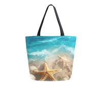 Borsa Da Spiaggia Beach Sand With Seashell Borsa A Spalla Resistente Grande Shopper Bag Per Shopping Picnic Lavoro