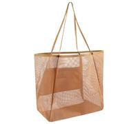 Borsa da spiaggia, borsa a rete per spiaggia, organizer per vestiti e telefoni cellulari, organizer sportivo per escursionismo, palestra, viaggi quotidiani, campeggio e picnic, marrone, Consulte la