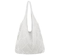 Borsa da spiaggia, borsa all'uncinetto a rete Easetica BASSE BAGNO SUCCIA BASSO SVIERA HOLLOVE PER BEIGE BIANCO