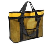 Borsa da spiaggia | Borsa da spiaggia in rete | Borsa da viaggio | Borse a prova di sabbia con clip a moschettone, custodia estiva leggera per telefono trucco giocattolo coperta, Giallo, Refer to