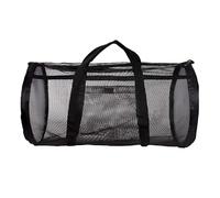 Borsa da spiaggia, borsa da spiaggia in rete, custodia pieghevole costiera, robusta e durevole, con manici, borsa multiuso per la spesa per spiaggia e piscina (75 x 30 x 30 cm), nero., 29.53 X 15.75
