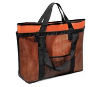 Borsa da spiaggia | Borsa da viaggio in rete da piscina | Borse a prova di sabbia con clip a moschettone, custodia estiva leggera per telefono trucco giocattolo coperta, Arancione, Refer to